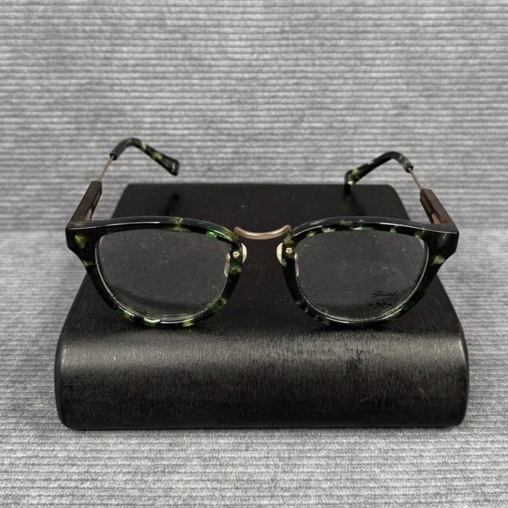 Shwood Eyewear Ainsworth Green Tortoise Gold Wood Y2k Frames Glasses 49-22-140